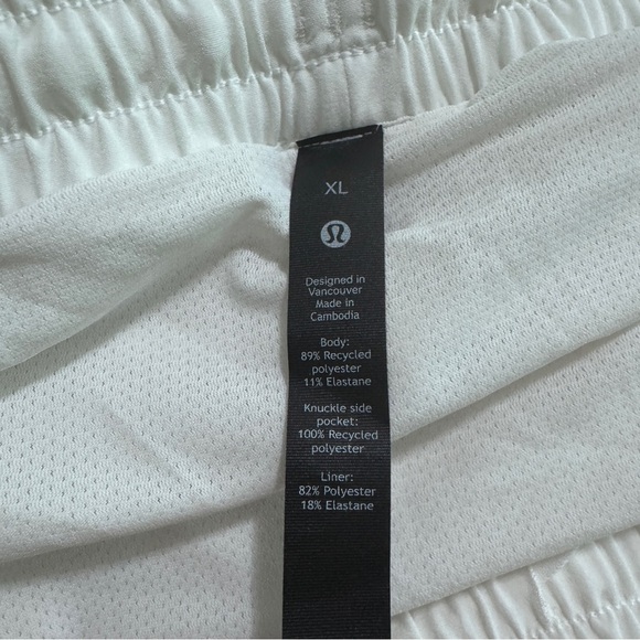 Lululemon Pace Breaker Lined Short 9" White Men XL Athletic - Picture 8 of 12